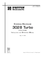 Patton electronics 3028 Turbo Installation And Operator'S Manual предпросмотр