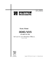 Preview for 1 page of Patton electronics 3040/V35 Installation And Operation Manual