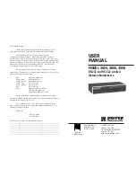 Preview for 1 page of Patton electronics 3054 User Manual