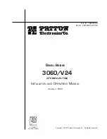 Preview for 1 page of Patton electronics 3060/V24 Installation And Operation Manual