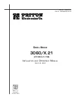 Patton electronics 3060/X.21 Installation And Operation Manual preview