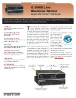 Preview for 1 page of Patton electronics 3210 Specification Sheet