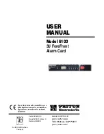 Preview for 1 page of Patton electronics 6103 User Manual