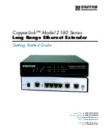 Предварительный просмотр 1 страницы Patton electronics CopperLink 07M2160-GS Getting Started Manual
