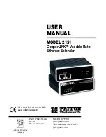 Preview for 1 page of Patton electronics COPPERLINK 2151 User Manual