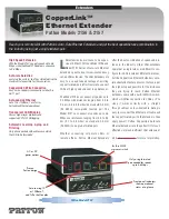 Patton electronics CopperLink  2156 Specification Sheet предпросмотр