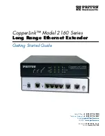 Предварительный просмотр 1 страницы Patton electronics CopperLink 2160 Series Getting Started Manual