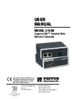 Preview for 1 page of Patton electronics CopperLINK 2168B User Manual