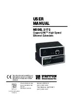 Preview for 1 page of Patton electronics CopperLINK 2172 User Manual