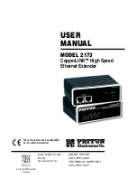 Предварительный просмотр 1 страницы Patton electronics CopperLINK 2173 User Manual