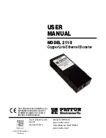 Patton electronics CopperLink Ethernet Booster 2110 User Manual preview