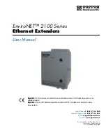 Preview for 1 page of Patton electronics EnviroNET 2100 Series User Manual