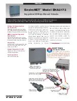 Preview for 1 page of Patton electronics EnviroNET EHA2172 Specification Sheet