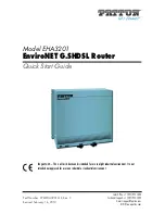 Patton electronics ENVIRONET EHA3201 Quick Start Manual preview