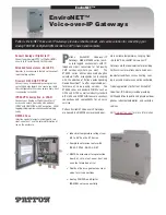 Patton electronics EnviroNET ET4500 Series Specification Sheet предпросмотр