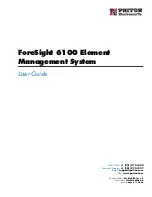 Предварительный просмотр 1 страницы Patton electronics ForeSight 6100 Element Management System User Manual