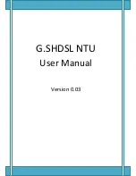 Preview for 1 page of Patton electronics G.SHDSL NTU User Manual