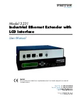 Preview for 1 page of Patton electronics Industrial Ethernet Extender with LCD Interface 3231 User Manual