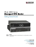 Preview for 1 page of Patton electronics IPLink 2821 Getting Started Manual