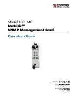 Предварительный просмотр 1 страницы Patton electronics NetLink 1001MC Operation Manual