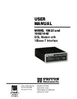 Предварительный просмотр 1 страницы Patton electronics NetLink 1082/I User Manual