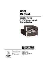 Preview for 1 page of Patton electronics Netlink 2707/I User Manual
