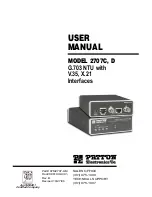 Preview for 1 page of Patton electronics NetLink 2707C User Manual