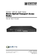 Preview for 1 page of Patton electronics OnSite 1052 Series Quick Start Manual
