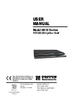 Preview for 1 page of Patton electronics POTS/ISDN Splitter Shelf 6010 Series User Manual