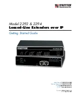 Preview for 1 page of Patton electronics SmartNode 2292 Getting Started Manual