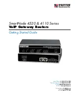 Preview for 1 page of Patton electronics SMARTNODE 4110 Series Getting Started Manual