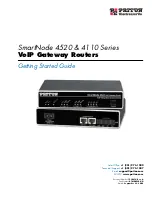 Предварительный просмотр 1 страницы Patton electronics SMARTNODE 4110 Series Getting Started Manual