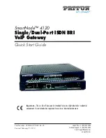 Предварительный просмотр 1 страницы Patton electronics SMARTNODE 4120 Quick Start Manual