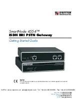 Preview for 1 page of Patton electronics SmartNode 4554 Getting Started Manual