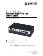 Предварительный просмотр 1 страницы Patton electronics SmartNode 4650 Series Quick Start Manual