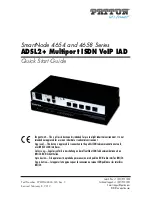 Предварительный просмотр 1 страницы Patton electronics SmartNode 4654 Series Quick Start Manual