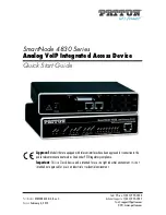 Preview for 1 page of Patton electronics SmartNode 4830 Series Quick Start Manual