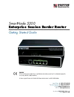 Предварительный просмотр 1 страницы Patton electronics SmartNode 5200 Getting Started Manual