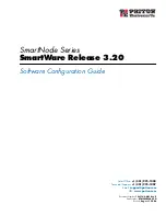 Preview for 1 page of Patton electronics SmartWare R.3.20 Software Configuration Manual