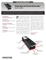 Patton 1053AS Connectivity Manual preview