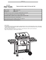 Preview for 3 page of Patton C2 Charcoal Chef Operating And Assembly Instructions Manual