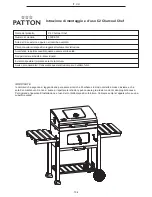 Preview for 104 page of Patton C2 Charcoal Chef Operating And Assembly Instructions Manual