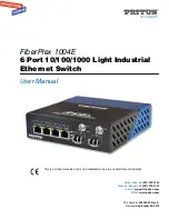 Предварительный просмотр 1 страницы Patton FiberPlex 1004E User Manual