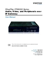 Preview for 1 page of Patton FiberPlex FPX6000 Series User Manual