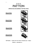 Patton Master threeburner Operating And Assembly Instructions Manual preview