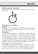 Preview for 15 page of patura P25 Solar User Manual