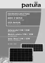 Preview for 1 page of patura Solar Panel 15W User Manual