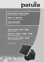 patura Solar Panel 25W User Manual preview
