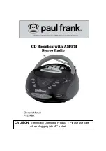 Preview for 1 page of Paul frank PF224BK Owner'S Manual