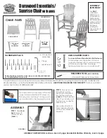 Предварительный просмотр 1 страницы Pawleys Island Durawood Essentials/Sunrise Chair Assembly Instructions